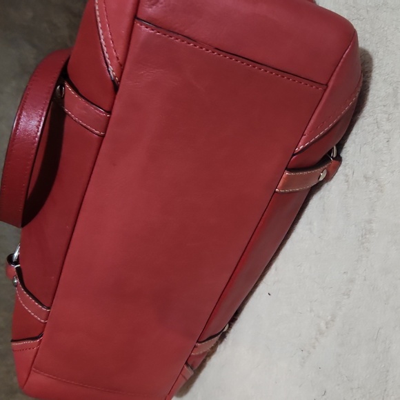 Coach Cherry Red Galaxy Legacy Leather Tote East West - Picture 10 of 10